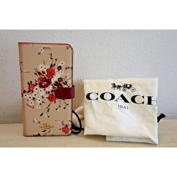 Coach 233134JAX Women's Floral iphone X Phone Case Wallet - Picture 1 of 8